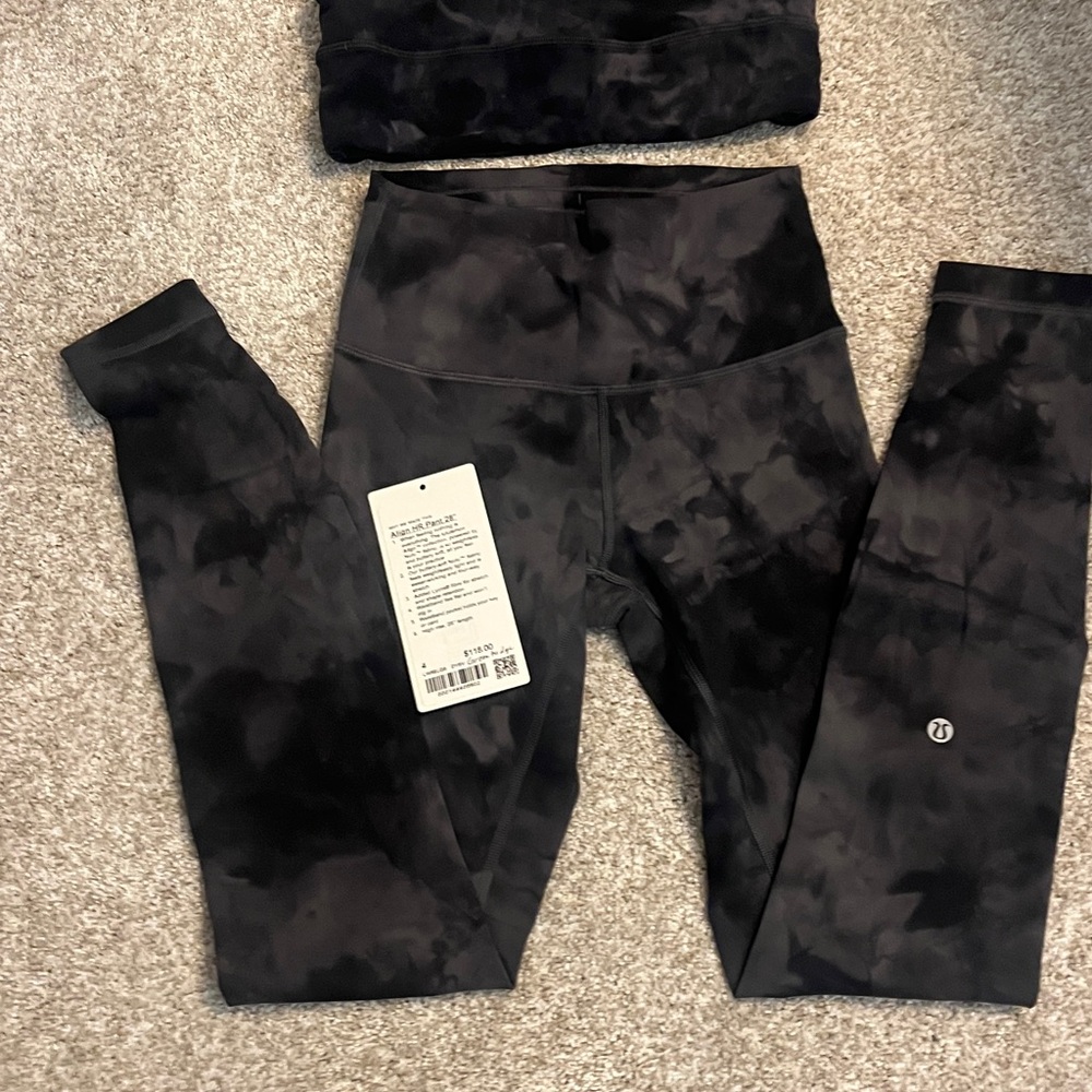 Lululemon Gray Align HR Pant 28” Tie-Dye Leggings